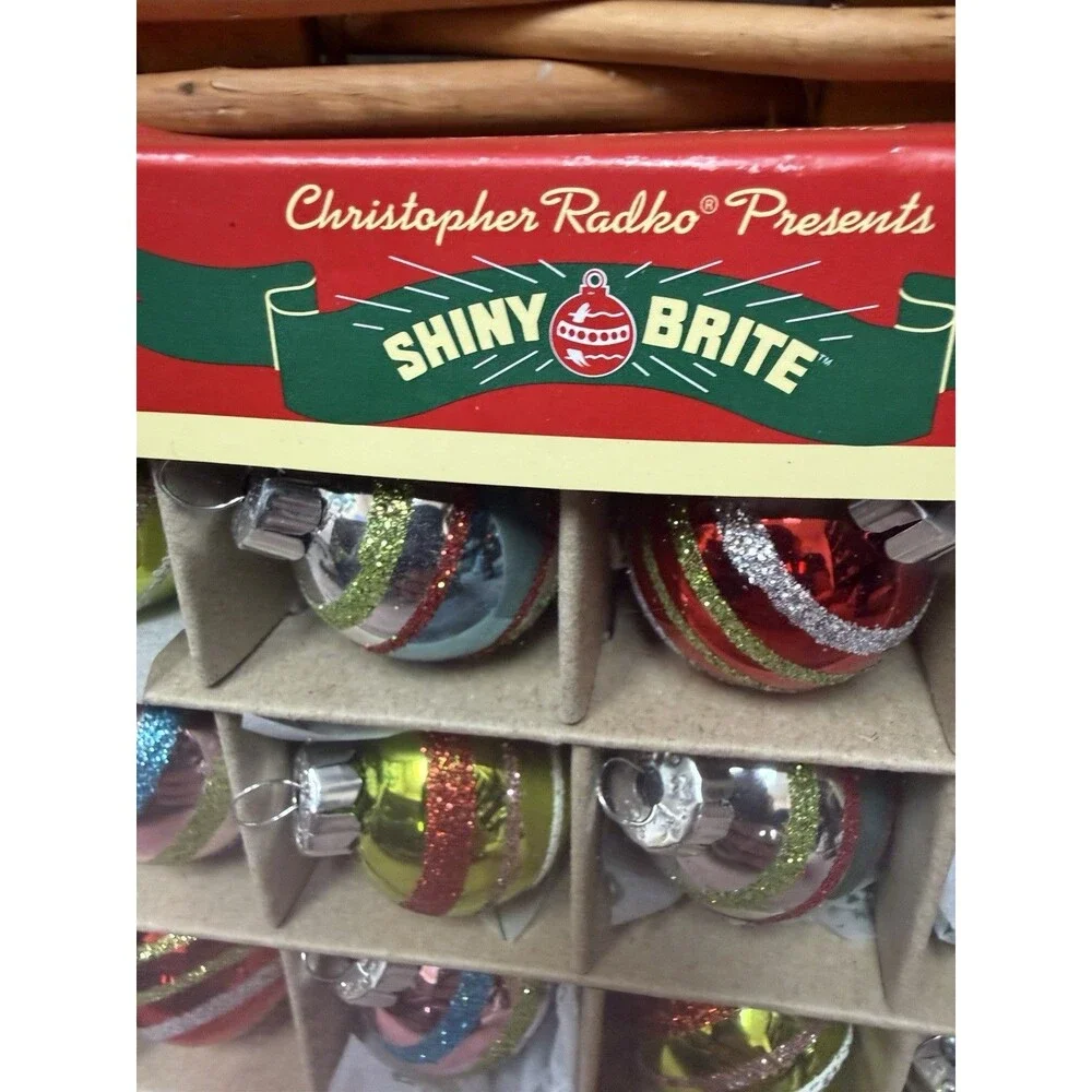 Shiny Brite Christopher Radko Christmas 20 Ornaments 1.25